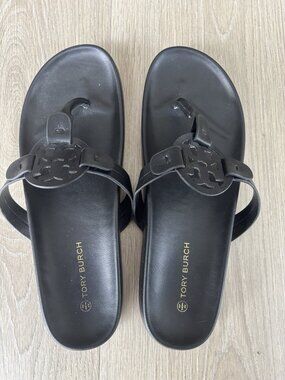 Tory Burch Miller Cloud Women's Black Sandals Size 10
